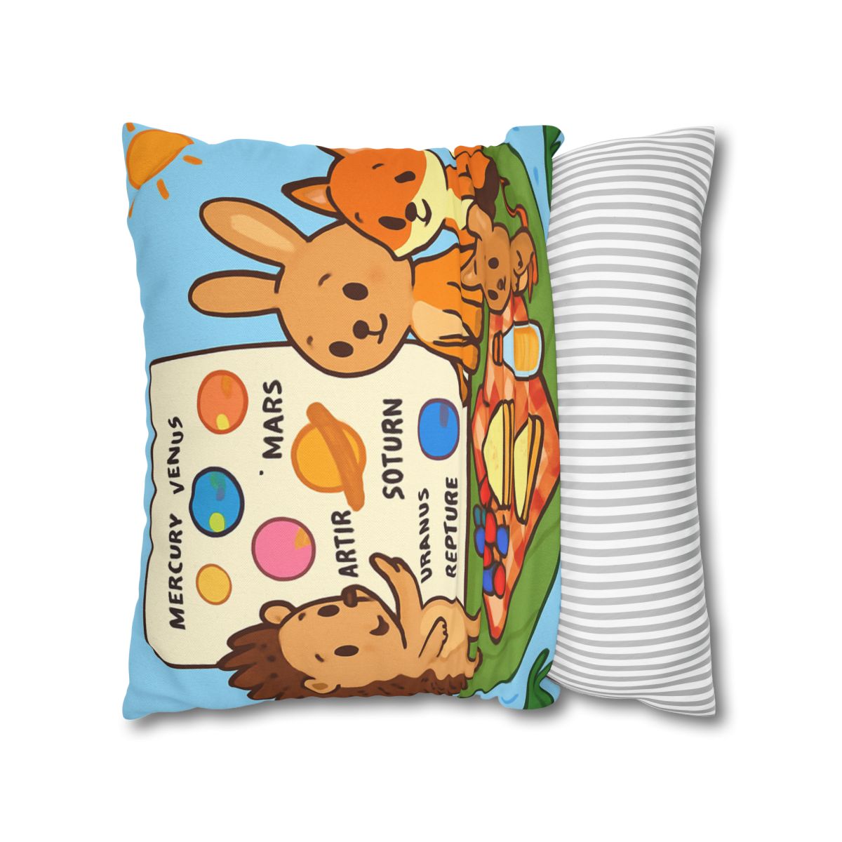 Solar System Picnic On A Floating Leaf trendy patterned pillow cases