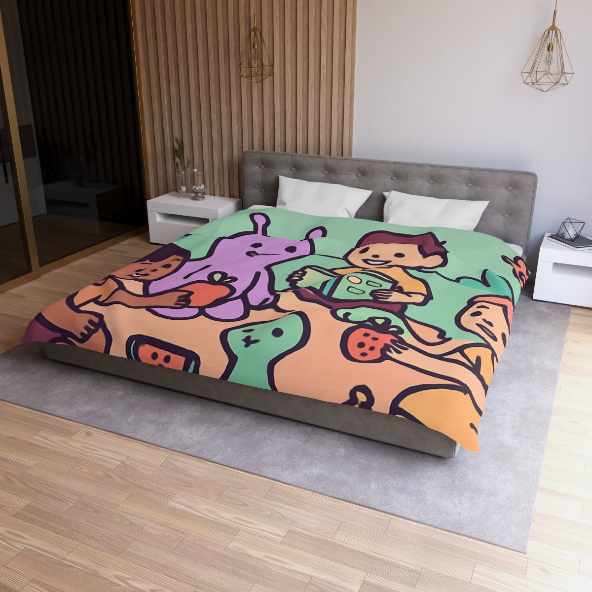 Galactic Garden Picnic trendy bedroom duvets