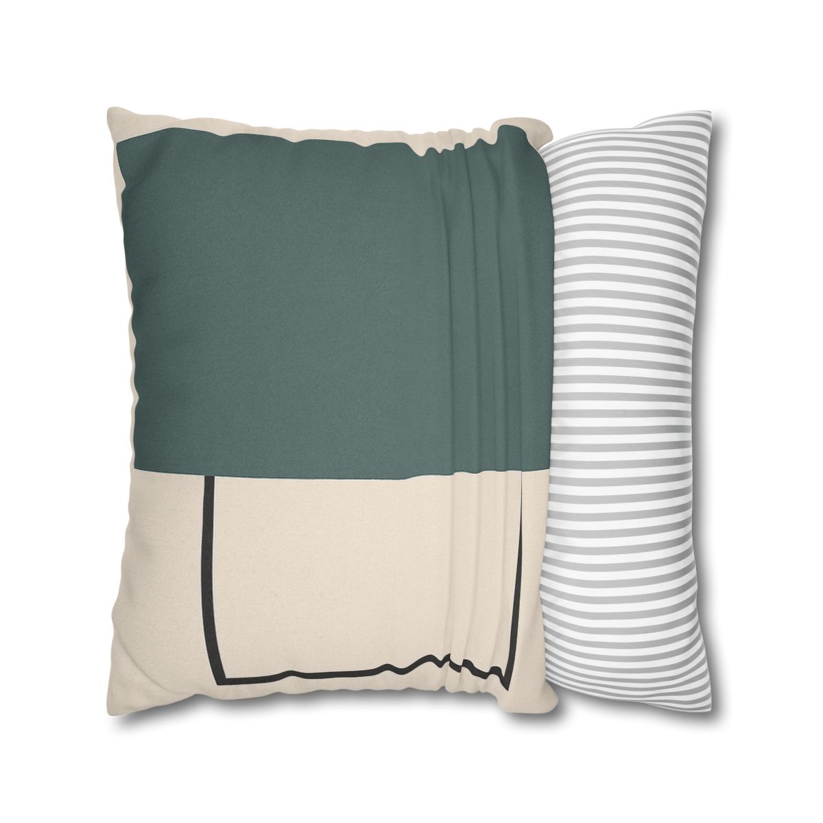 Offset Rectangle Pause personalized pillow covers