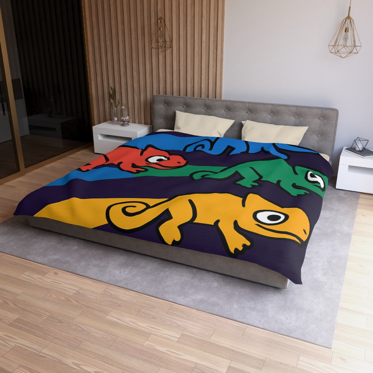 Comet Chameleons Color Changing Race stylish duvet covers
