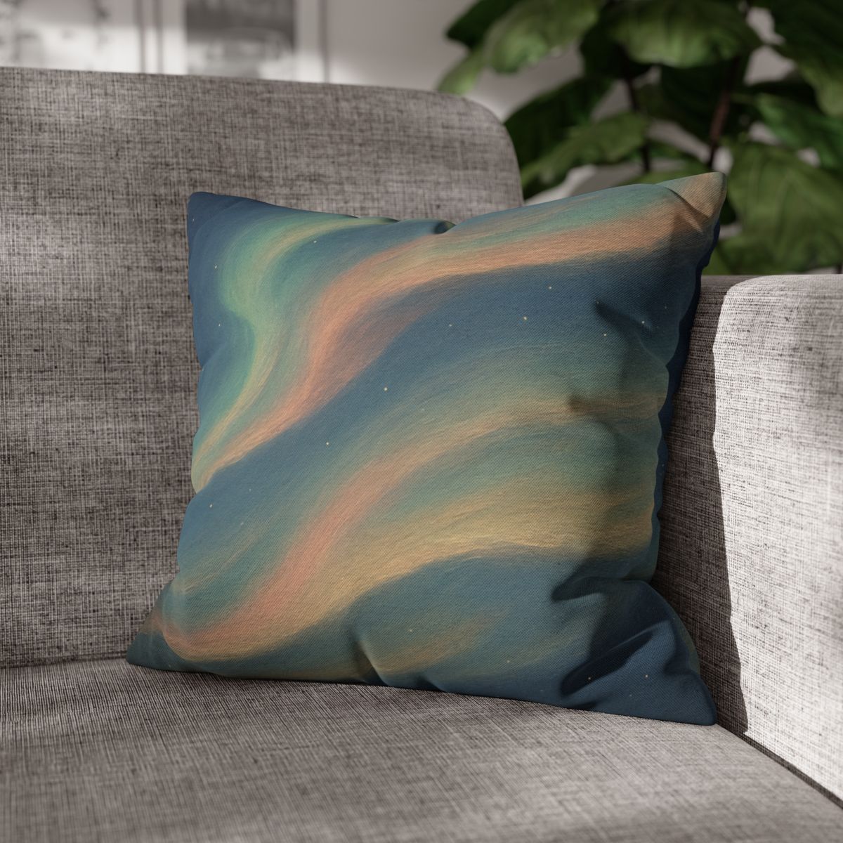 Spectral Aurora Drift designer print pillow cases