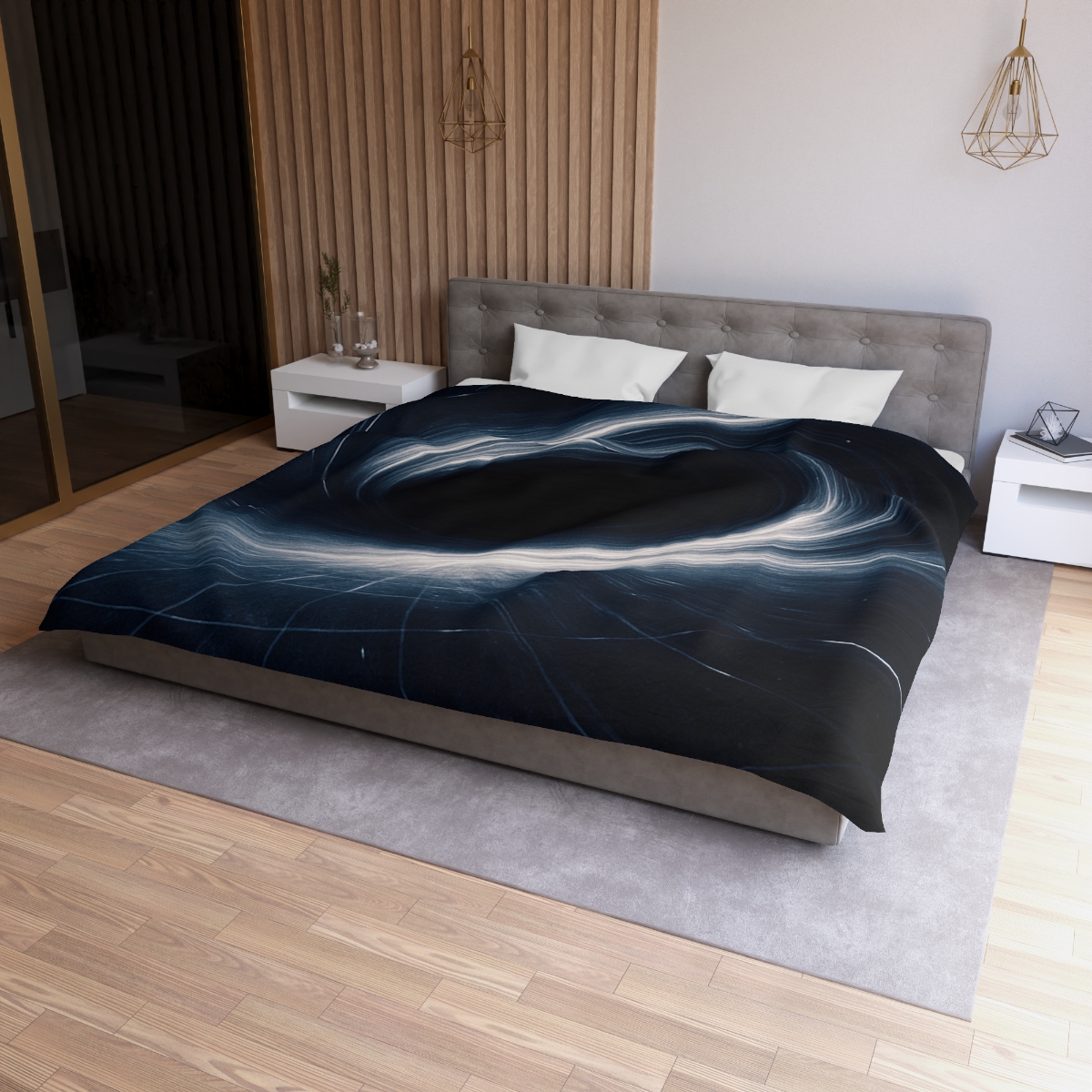 Gravity Well Vortex designer printed duvets