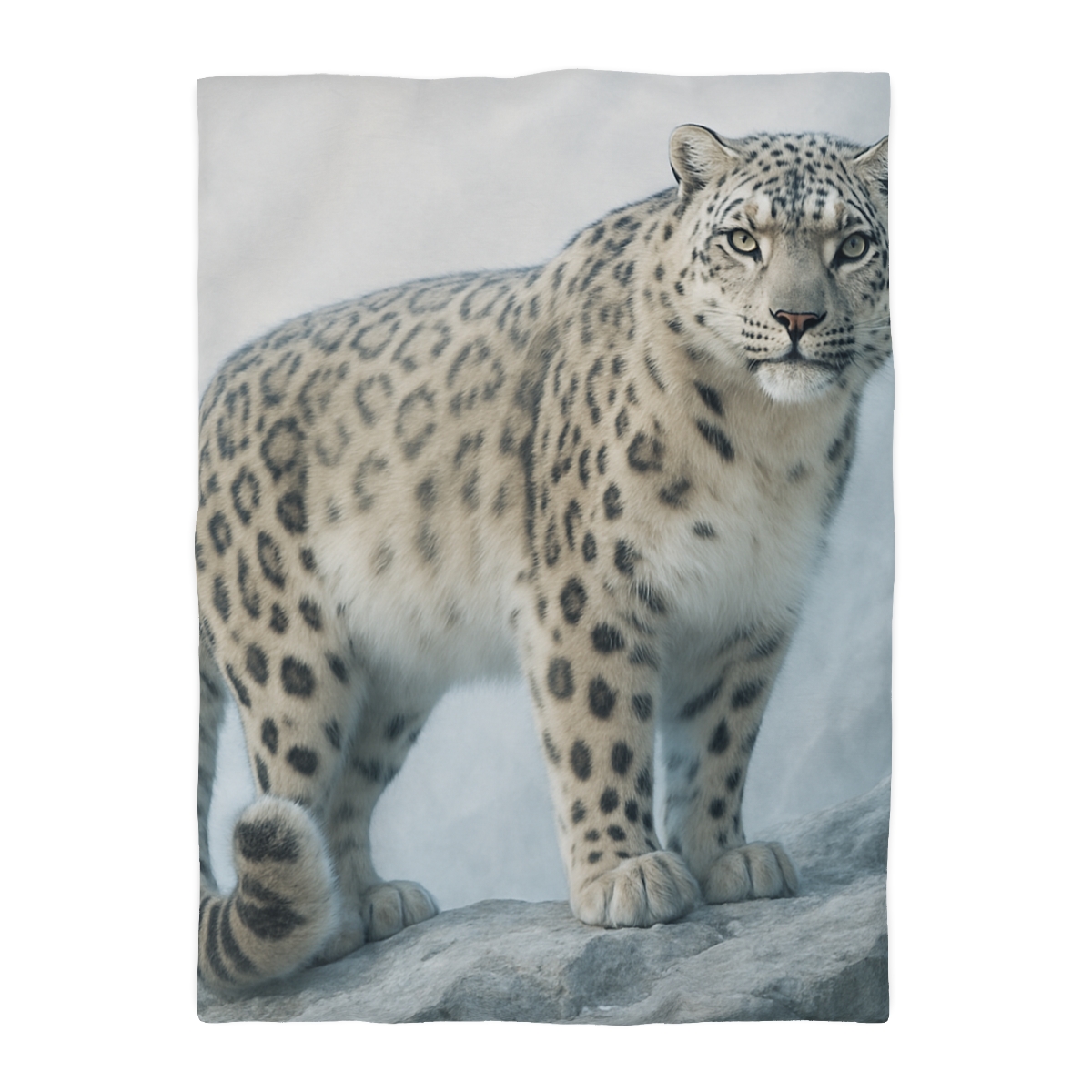 Frost Summit Snow Leopard personalized bedding duvets