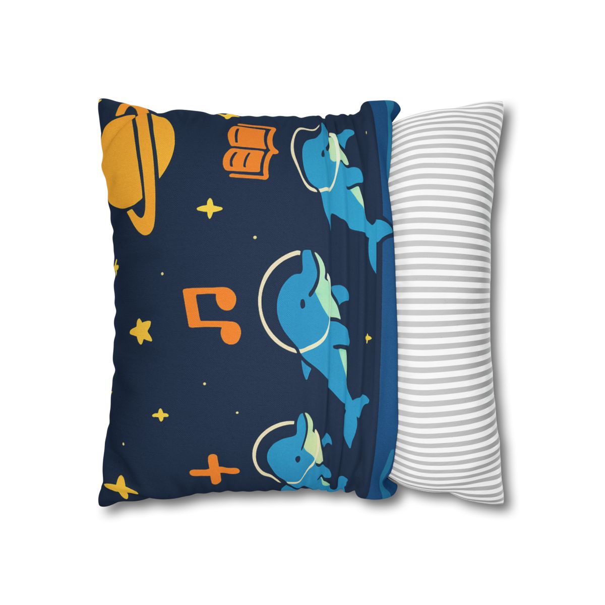 Space School Of The Ocean Dolphins designer print pillow cases