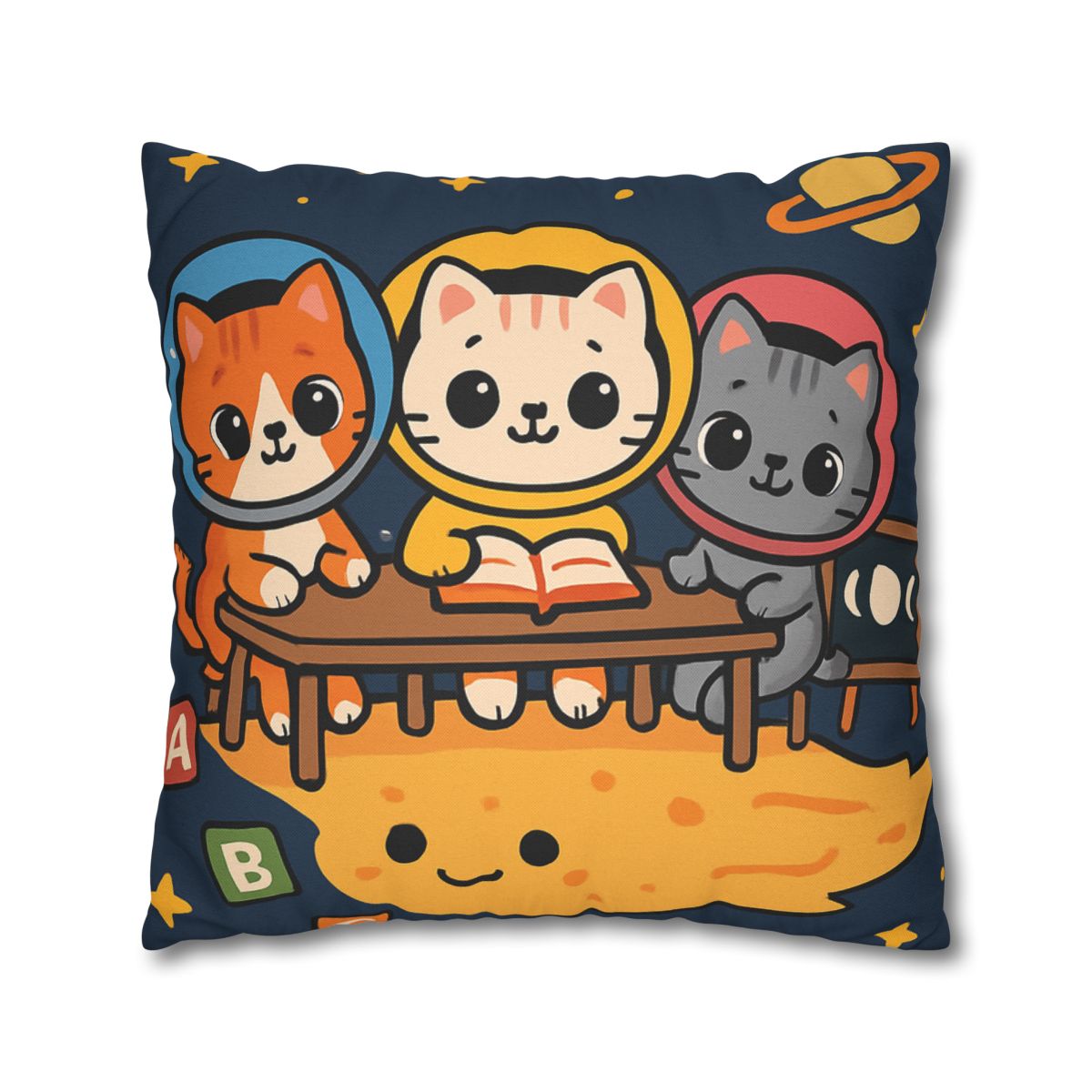 Comet Classroom With Curious Kittens custom pillow cases