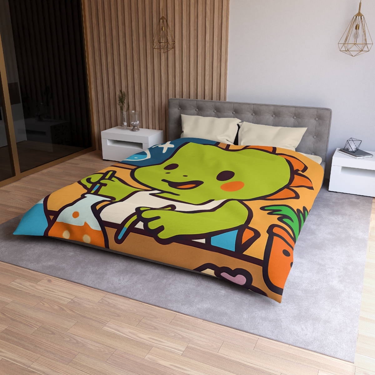 Dino Science Lab designer printed duvets