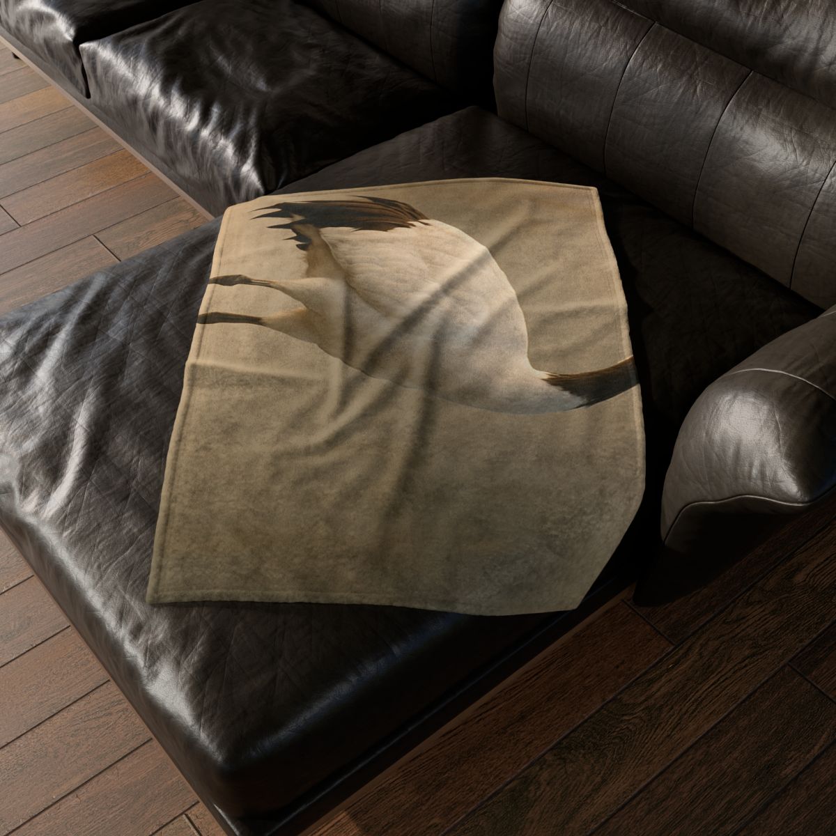 Dawn Balance Red Crowned Crane stylish throw blankets