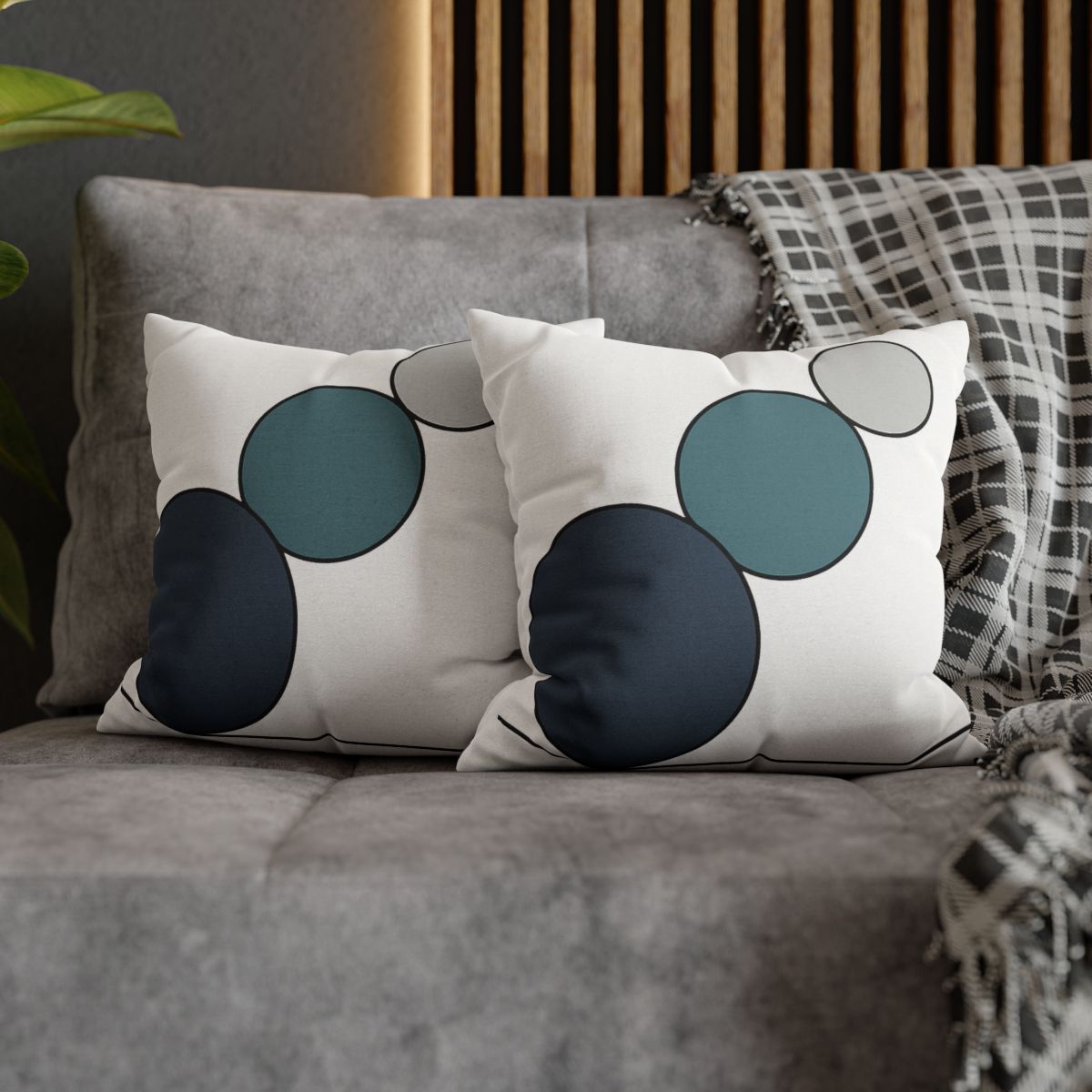 Staggered Circle Trio stylish decorative pillowcases