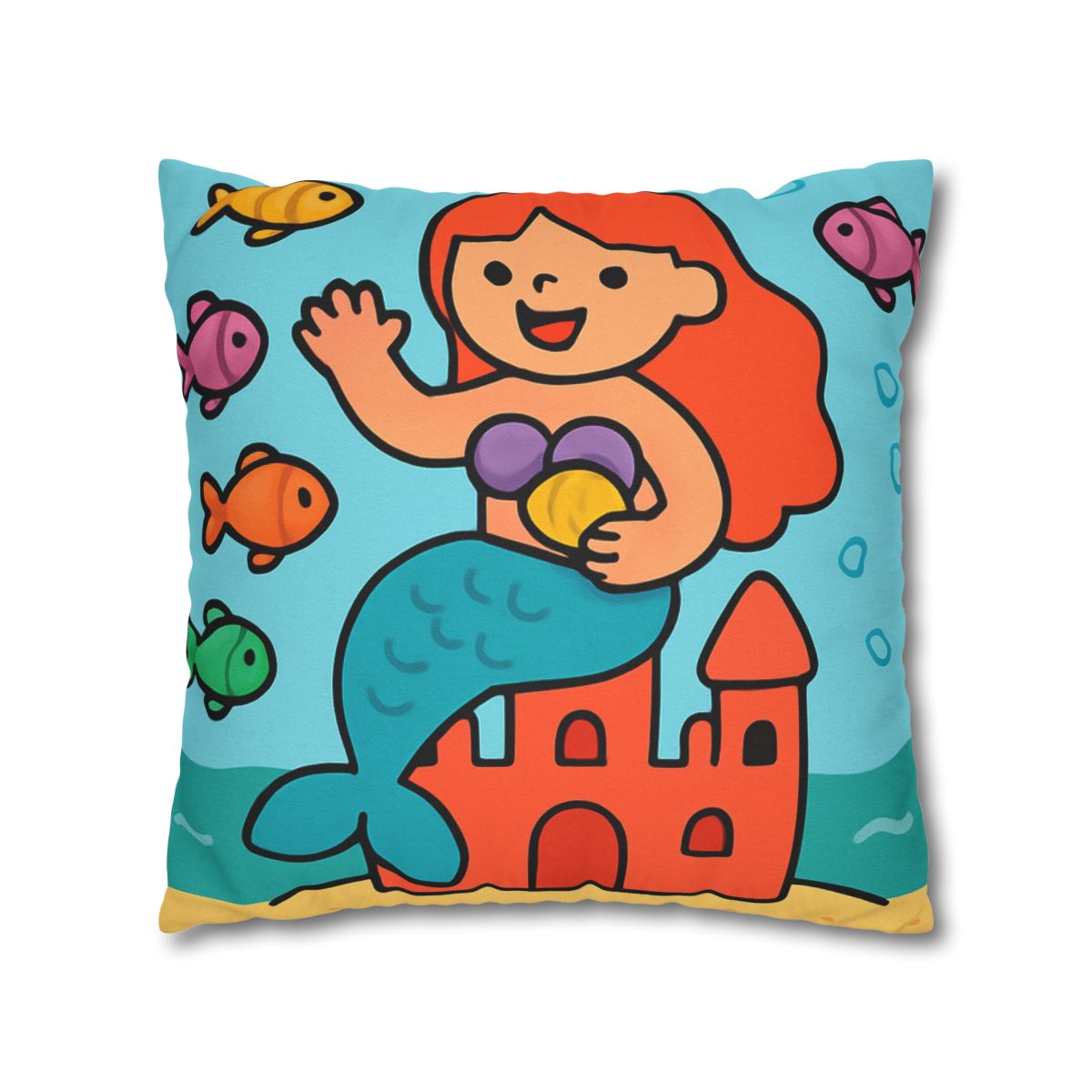 Coral Castle Mermaid trendy patterned pillow cases