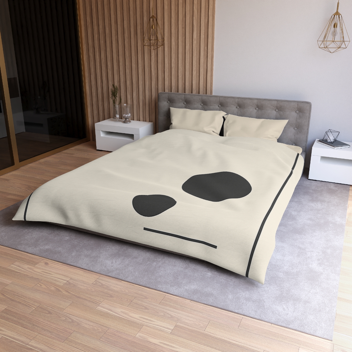 Offset Frame With Twin Disks soft comforter duvets