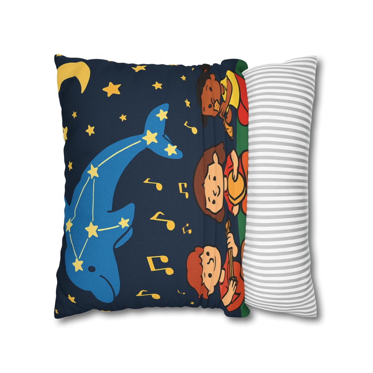 Starlight Orchestra Of The Dolphin Constellation designer print pillow cases