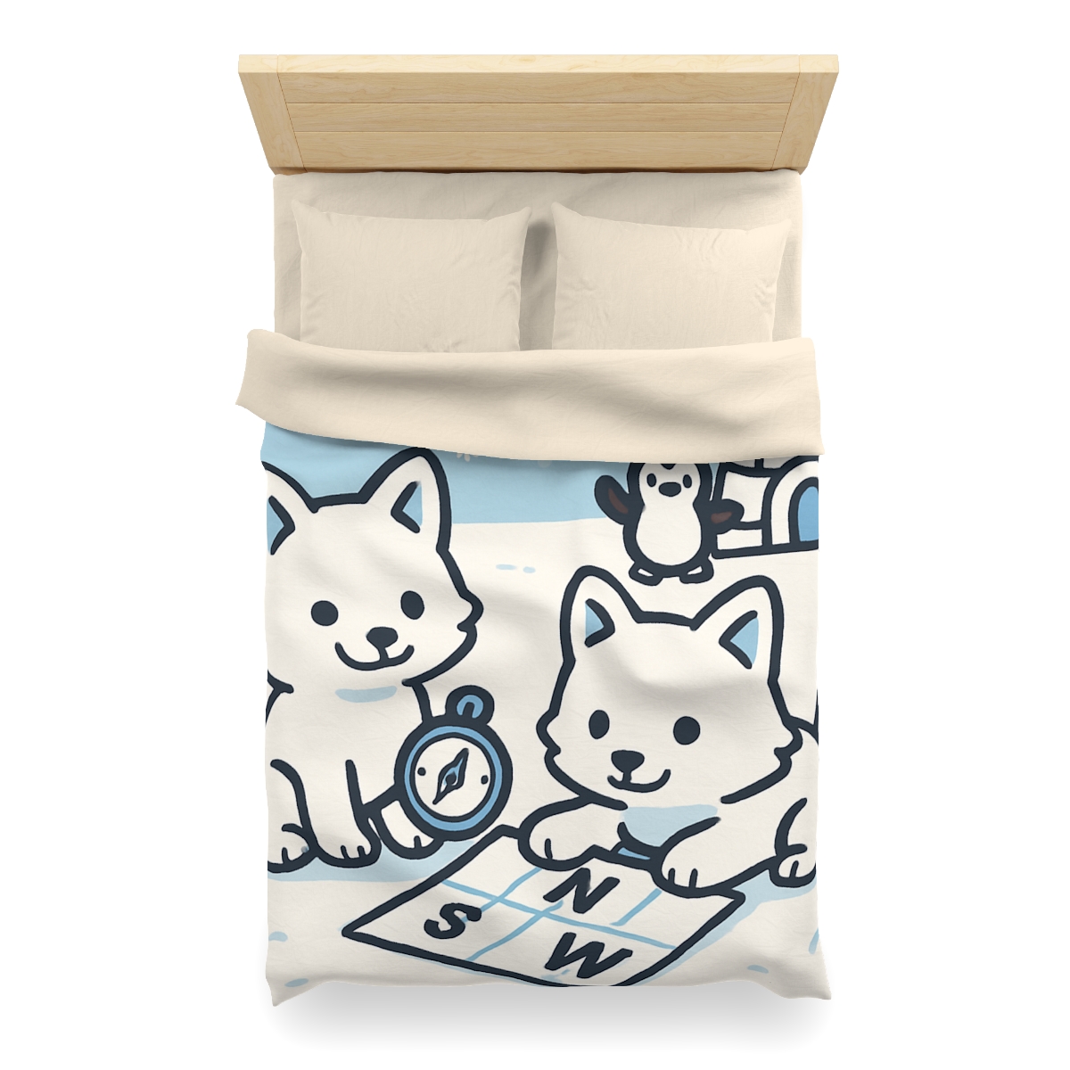 Polar Aurora Map Makers stylish duvet covers