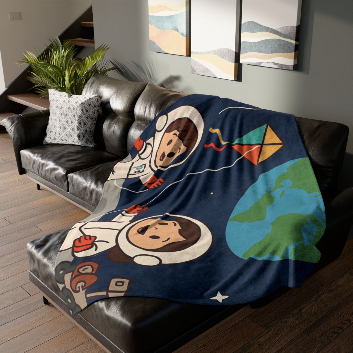 Kite Festival On The Moon decorative home blankets