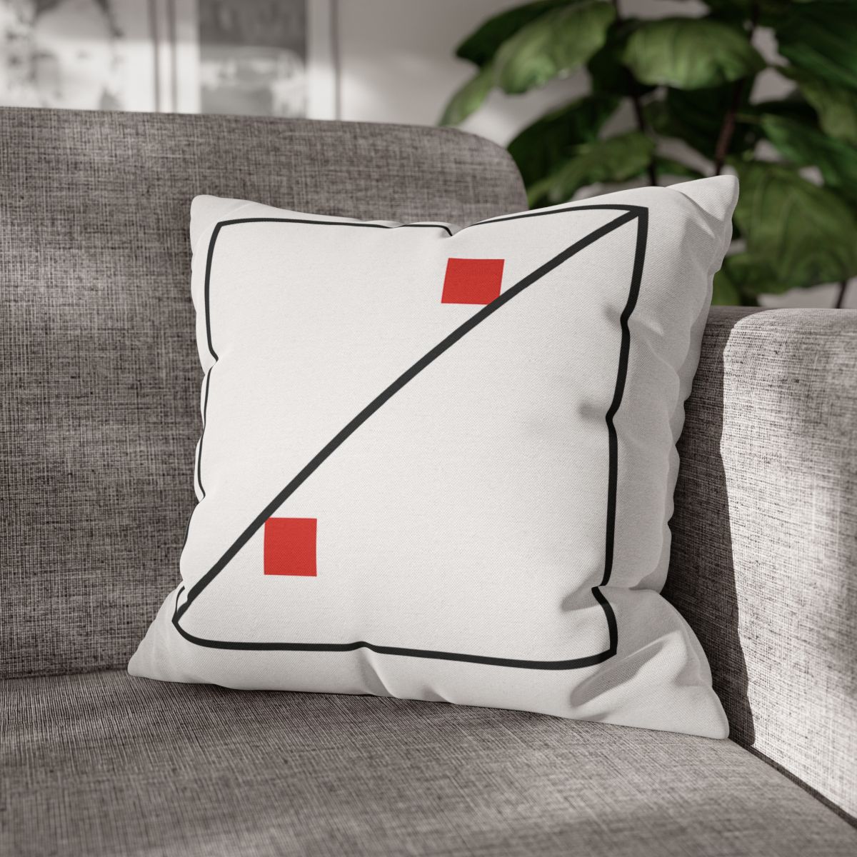 Diagonal Frame Split designer print pillow cases