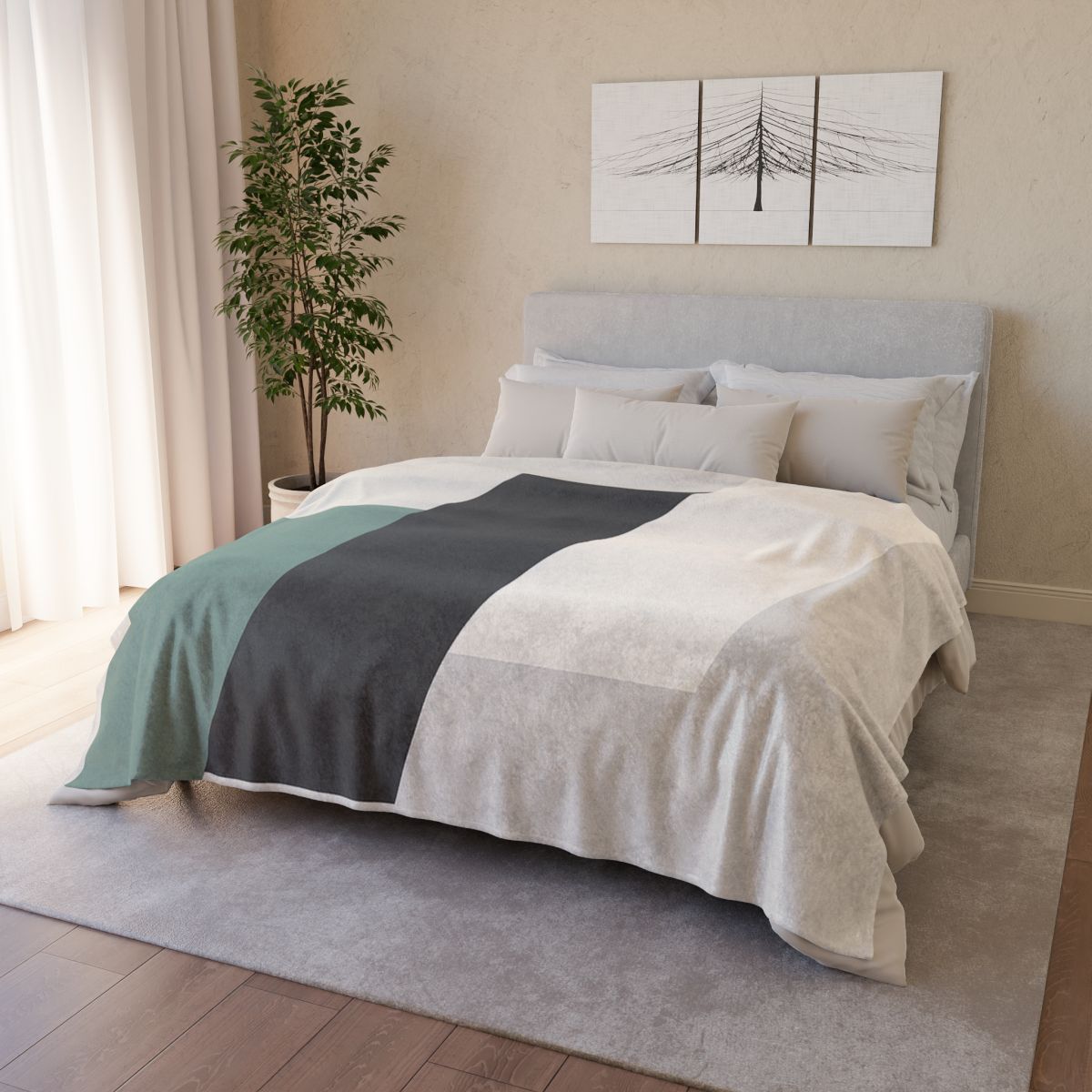 Triad Of Floating Panels trendy patterned blankets