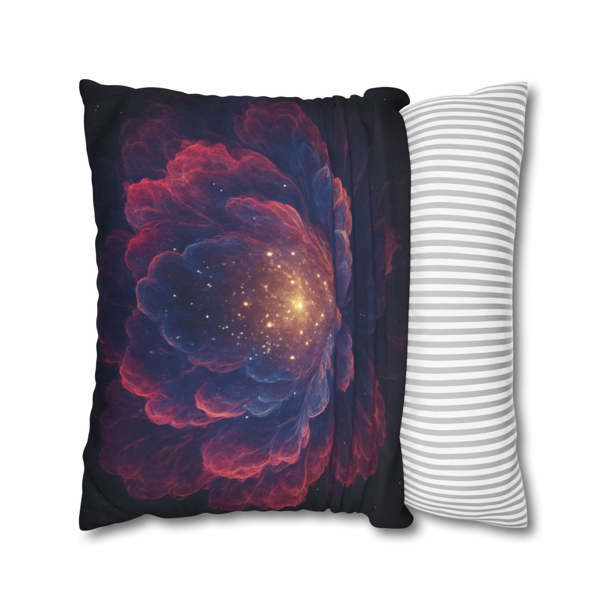Fractal Nebula Bloom custom pillow cases