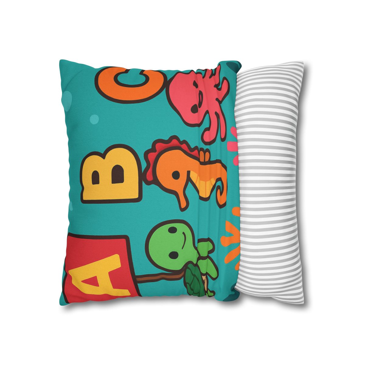 Coral Reef Alphabet Parade soft cotton pillow cases