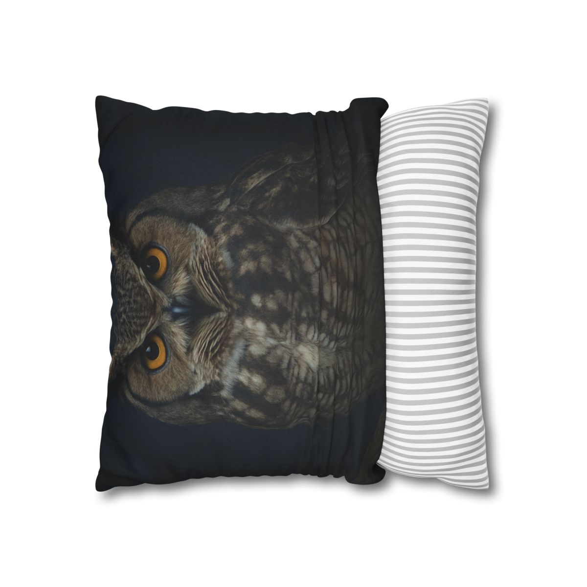 Silent Drift Great Horned Owl personalized pillow covers