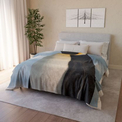 Aurora Drift Emperor Penguin soft fleece blankets