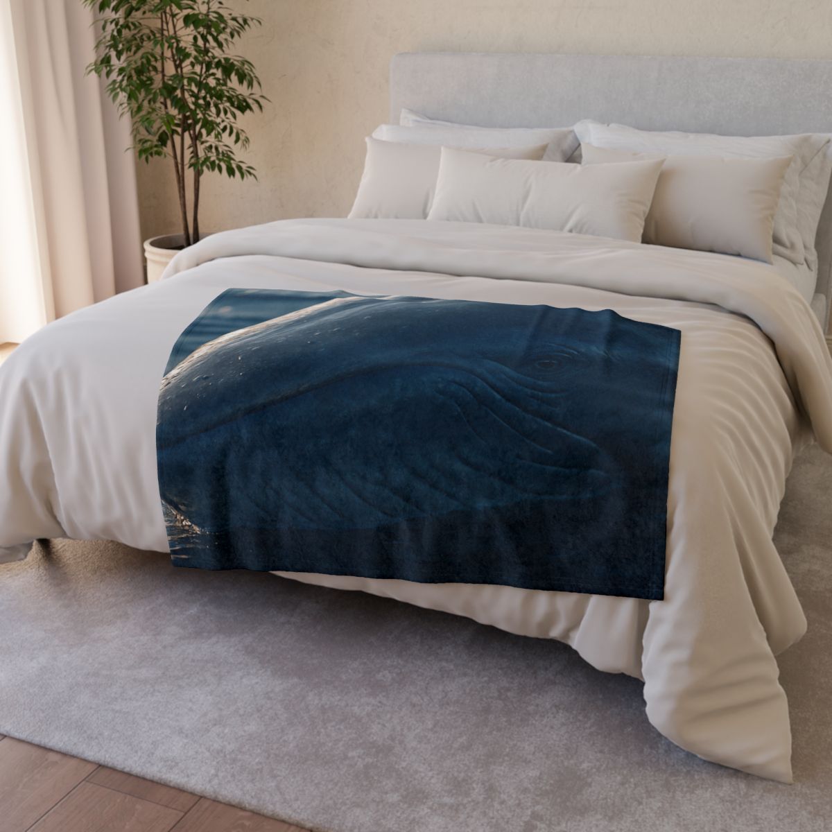 Ocean Song Blue Whale designer printed blankets
