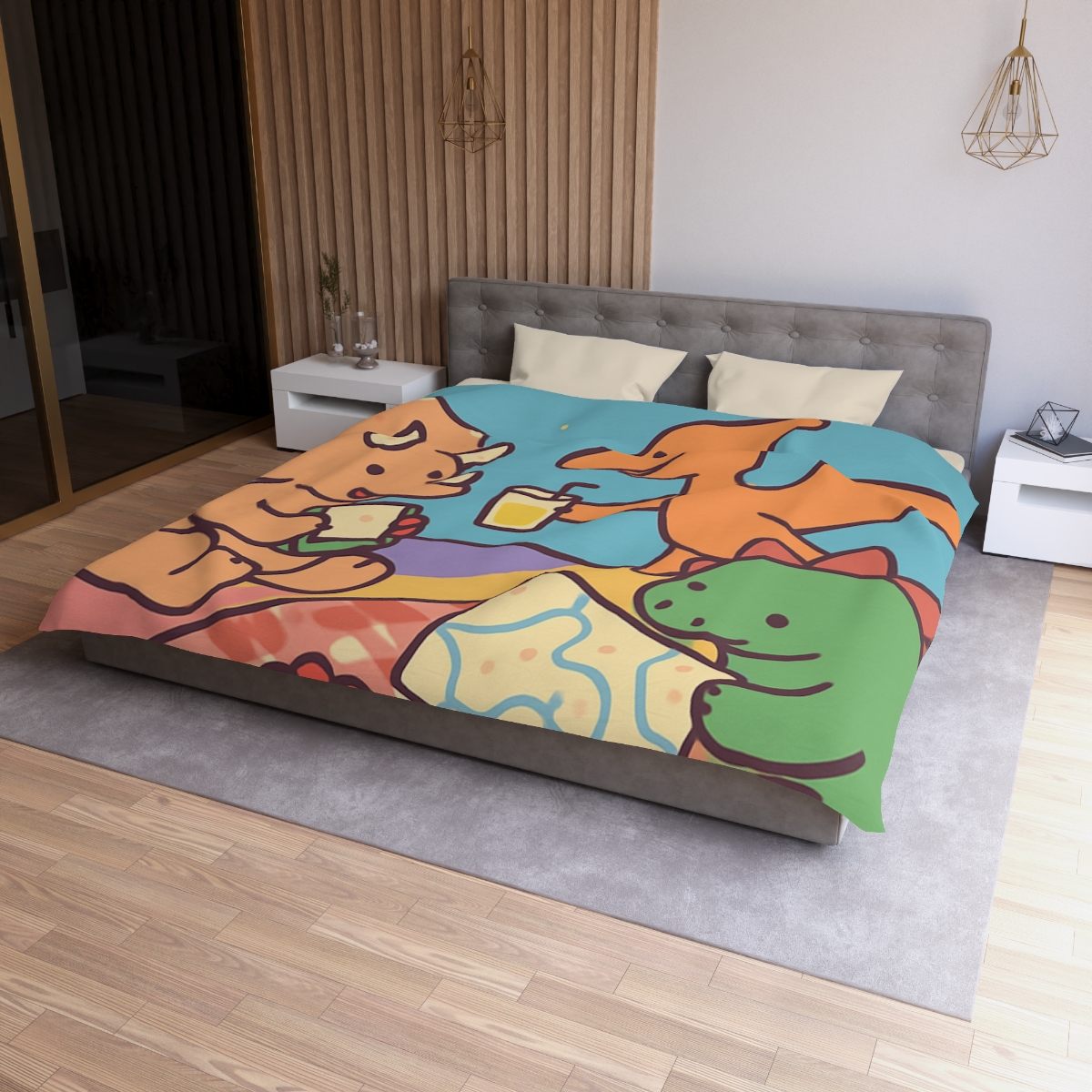 Planet Picnic With Dinosaurs duvets for gifts