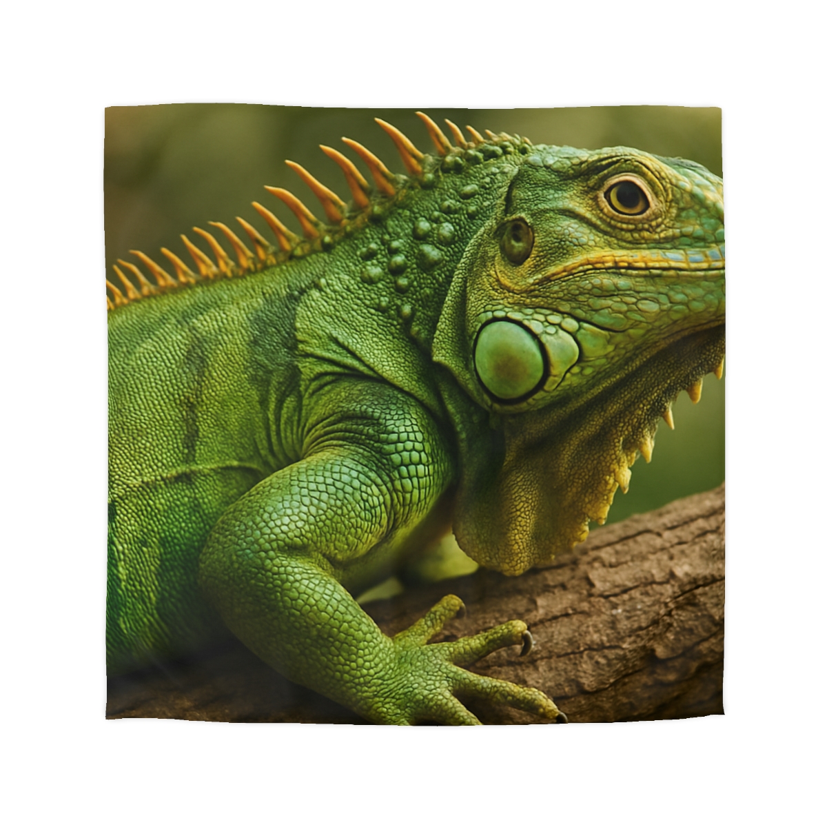 Emerald Drift Green Iguana personalized bedding duvets