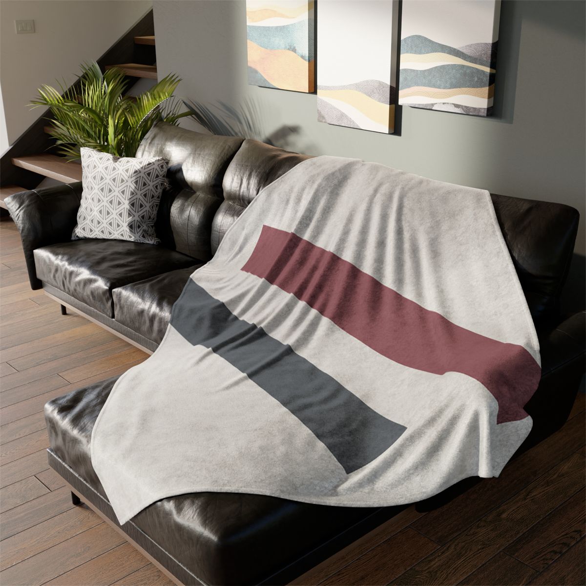 Diagonal Bar Pair stylish throw blankets