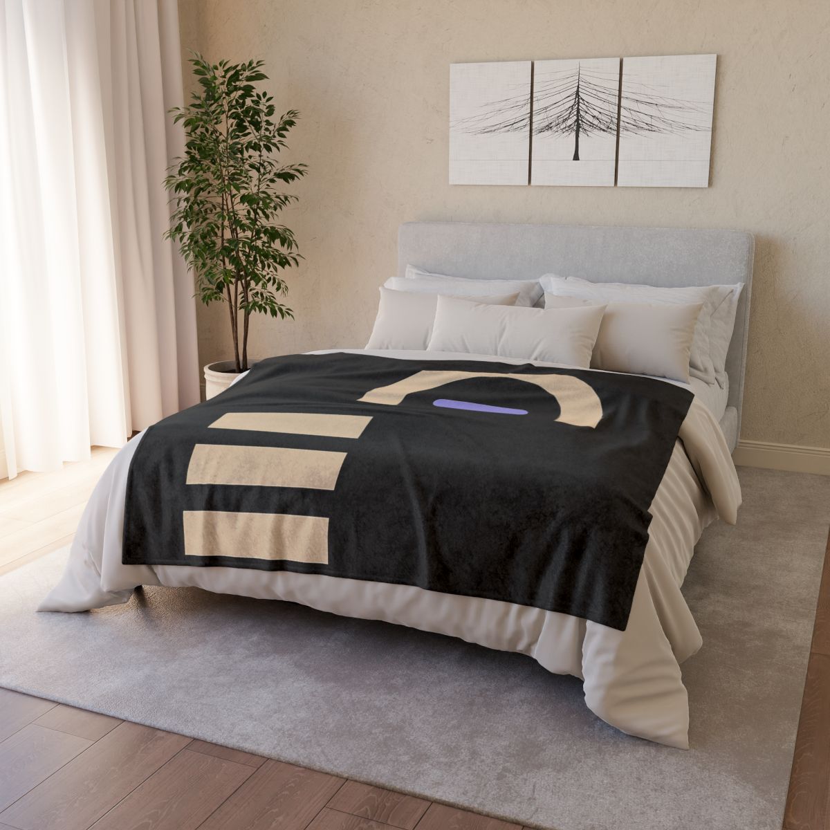 Corner Bars With Floating Half Ring designer printed blankets