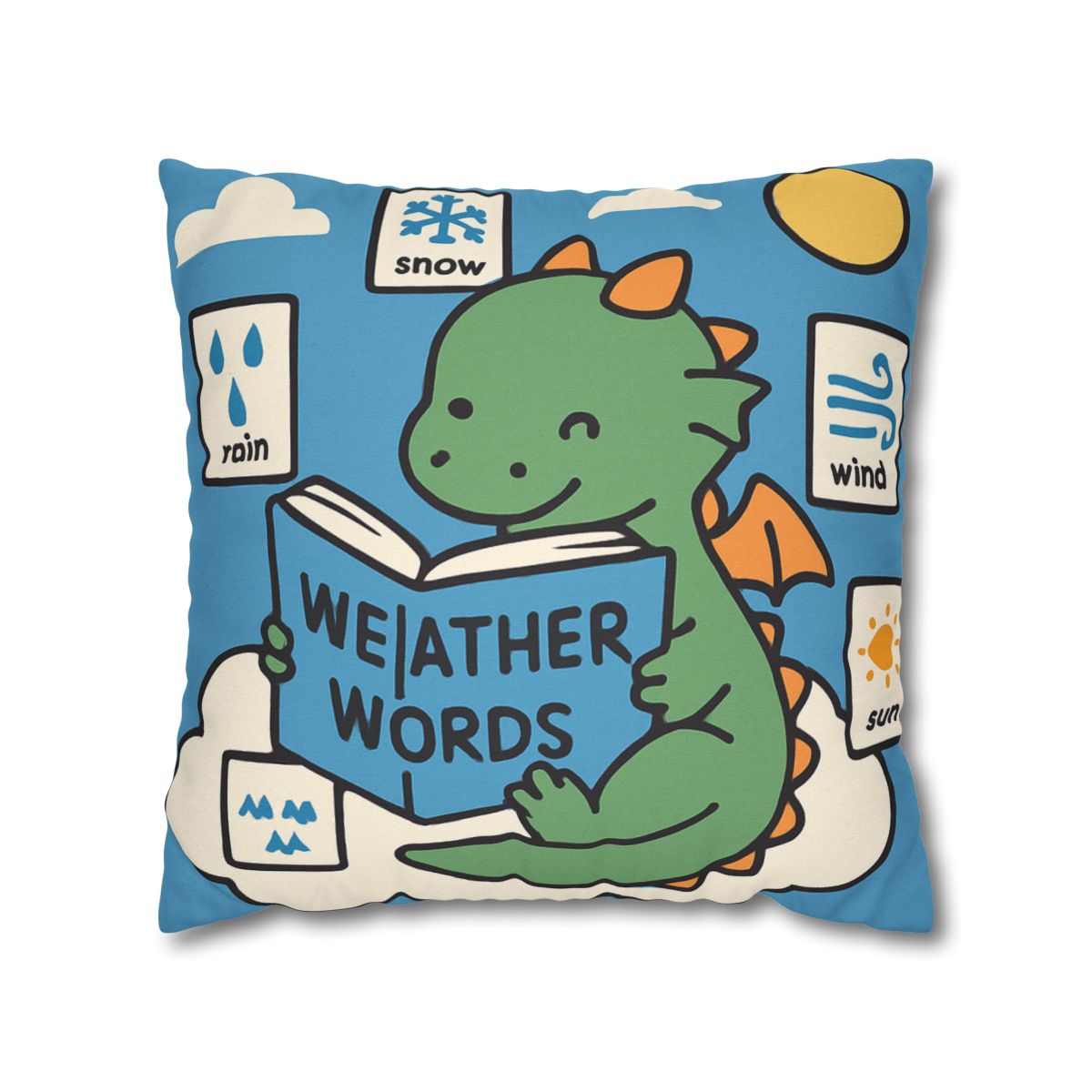 Cloud Library Dragon designer print pillow cases