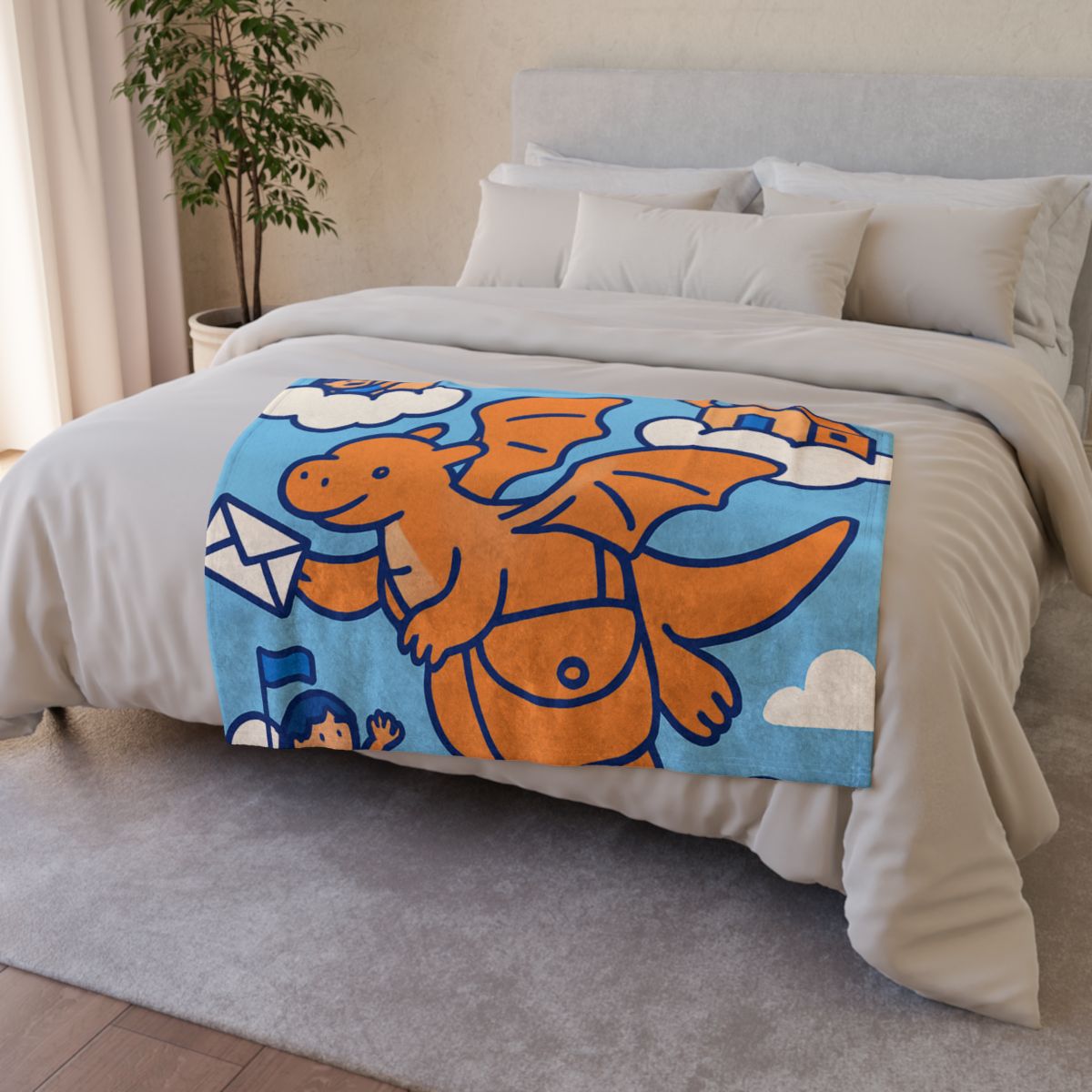 Cloud City Dragon Mail trendy patterned blankets