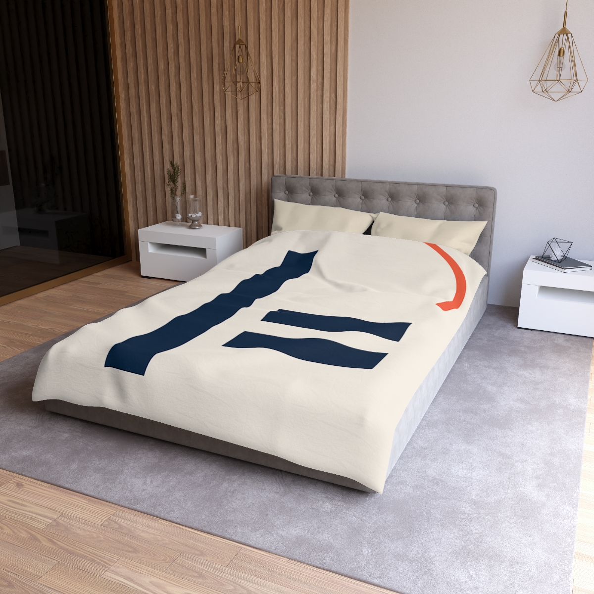 Offset Bars With Orbit Arc unique patterned duvets