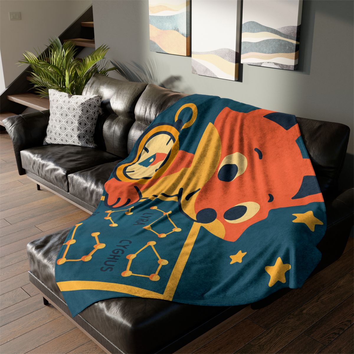 Star Map Explorer Fox decorative home blankets