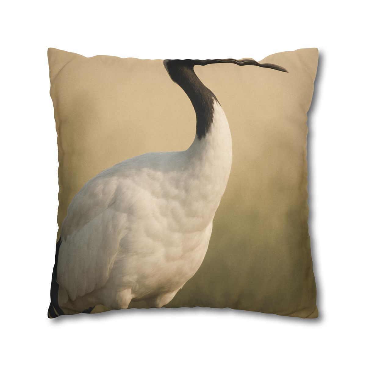 Quiet Halo Red Crowned Crane custom pillow cases