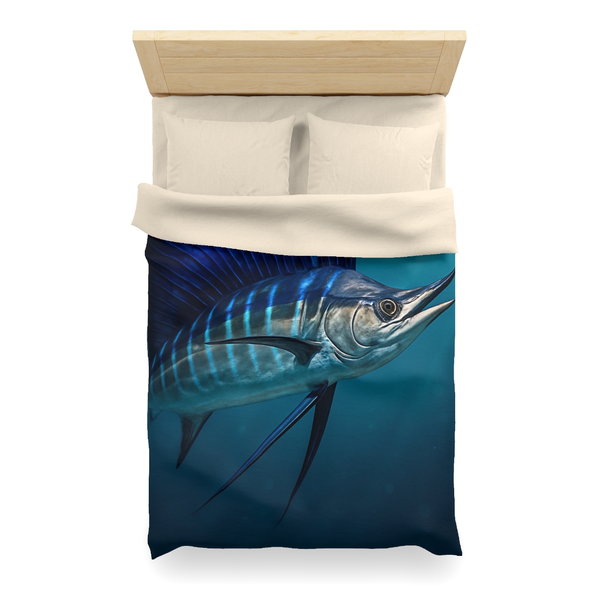 Starlit Surge Sailfish stylish duvet covers