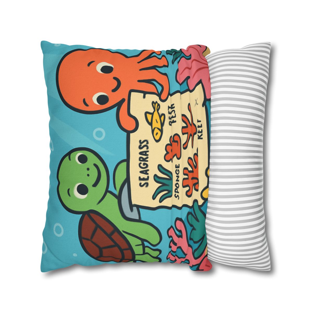 Coral Reef Map Makers comfortable bedding pillow covers