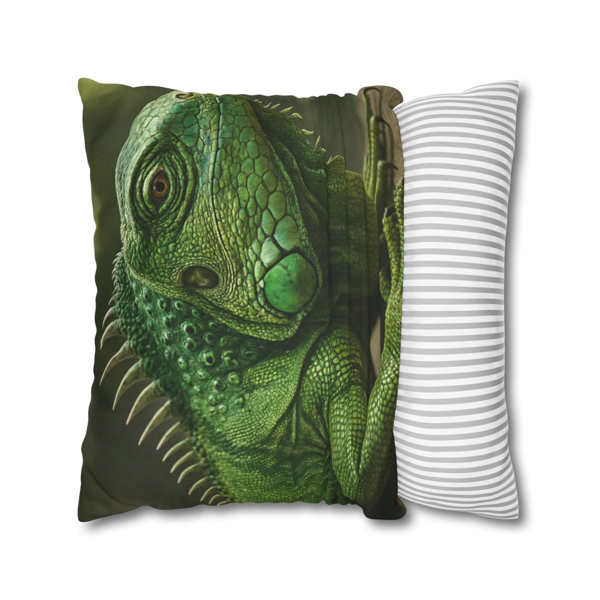 Stone Quiet Green Iguana comfortable bedding pillow covers