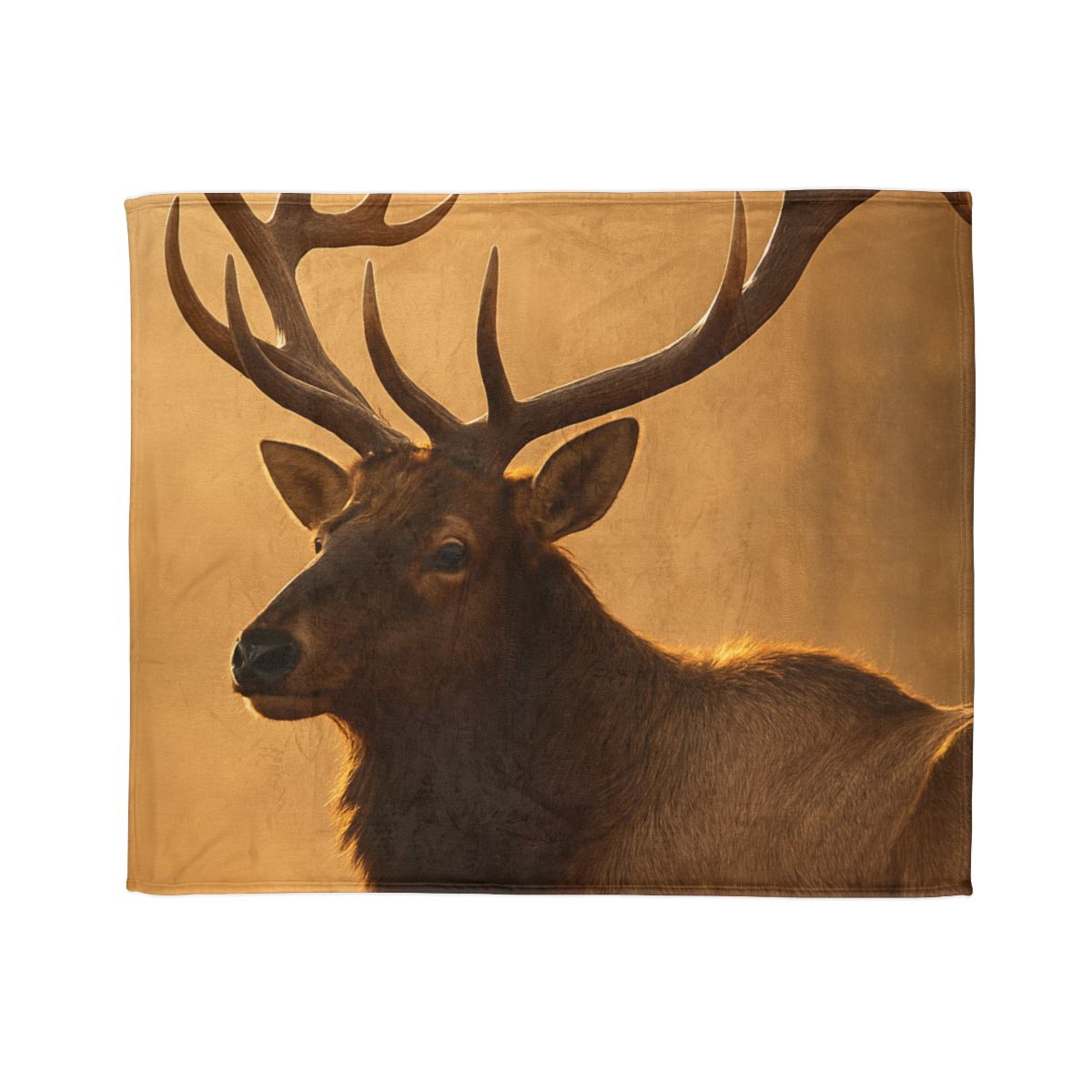Antler Crown Mountain Elk personalized cozy blankets