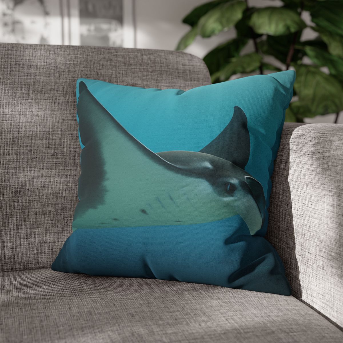 Tidal Wings Reef Manta Ray unique gift pillow cases