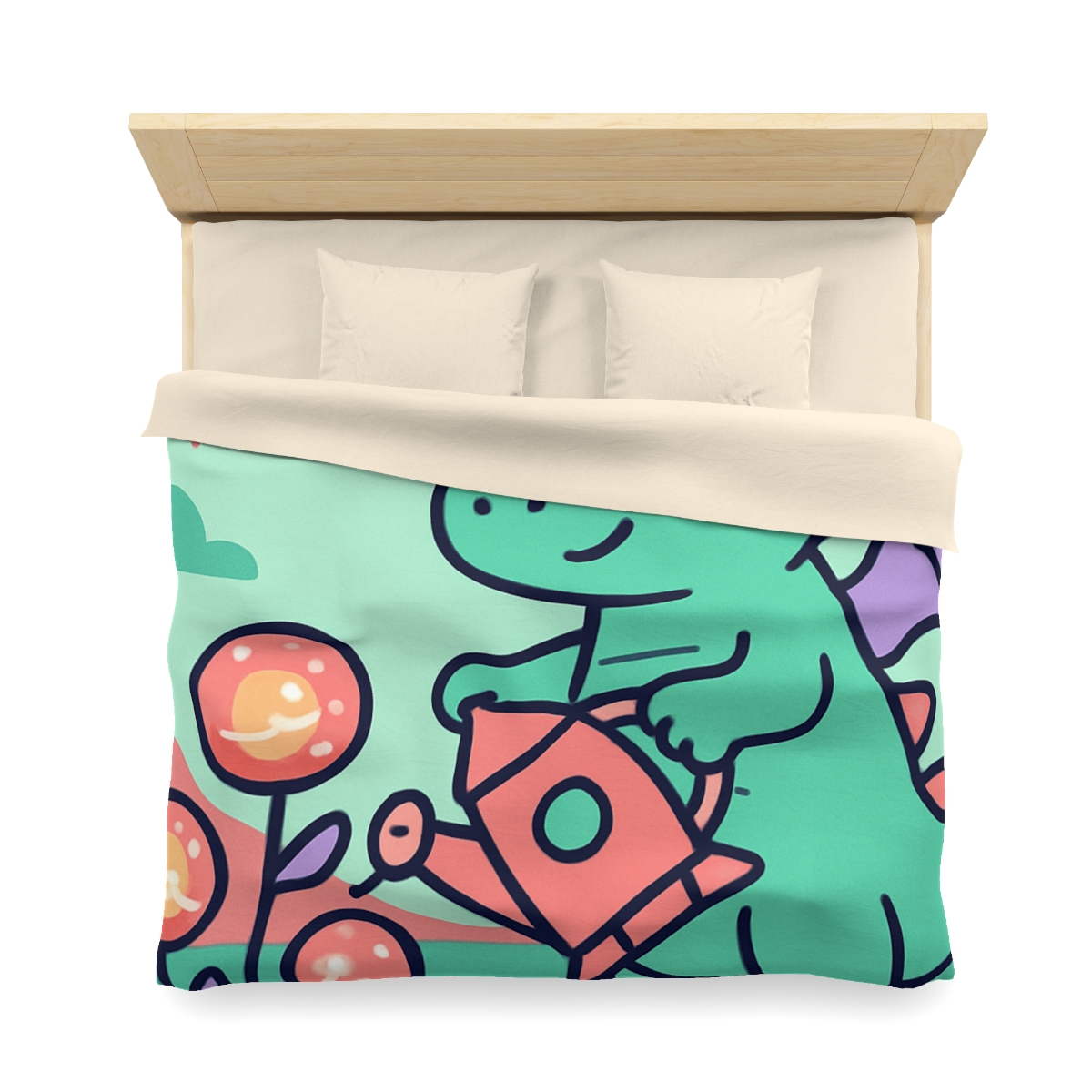 Cosmic Garden Dragon designer printed duvets