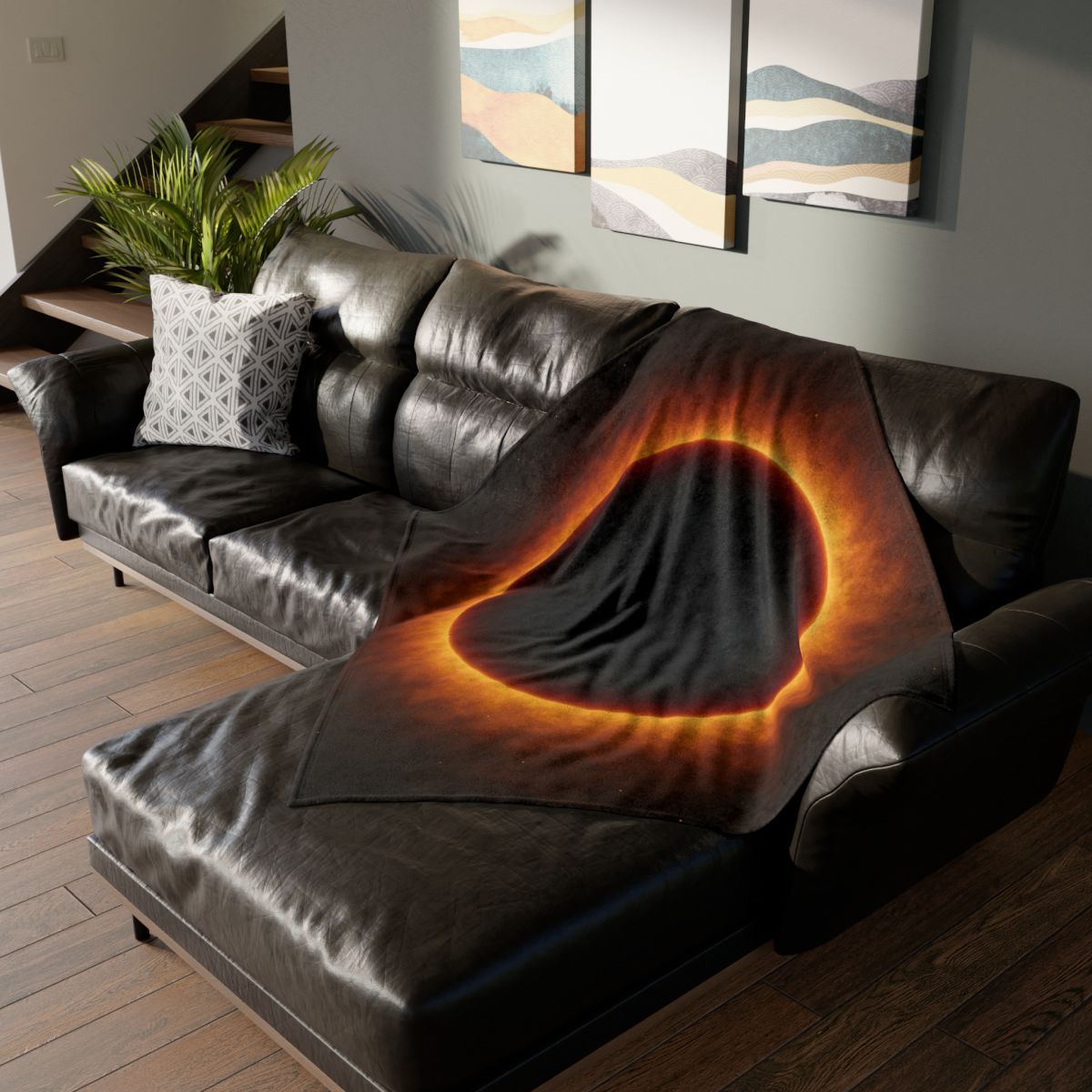 Event Horizon Velvet Bloom stylish throw blankets