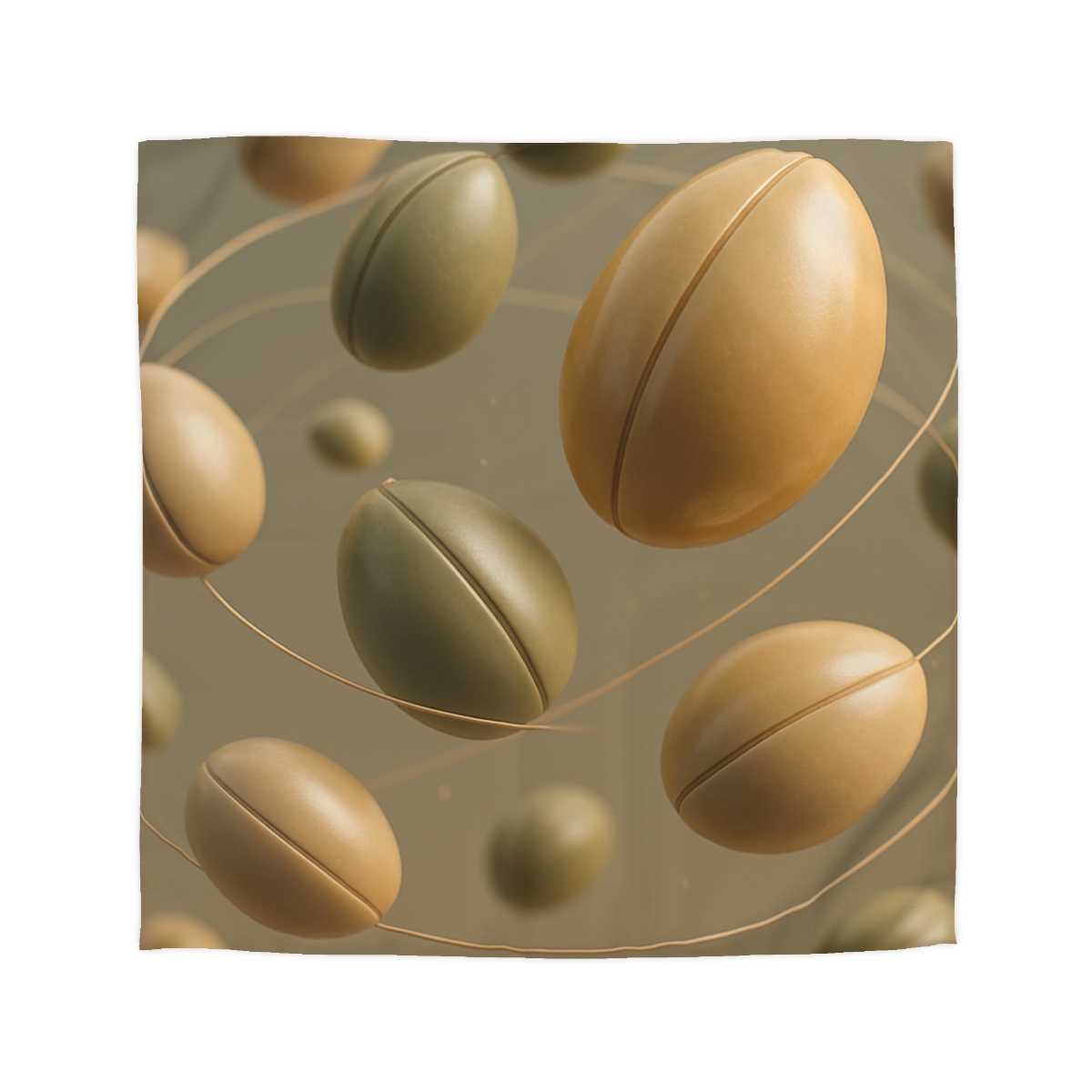 Seed Pod Orbit Cluster designer printed duvets