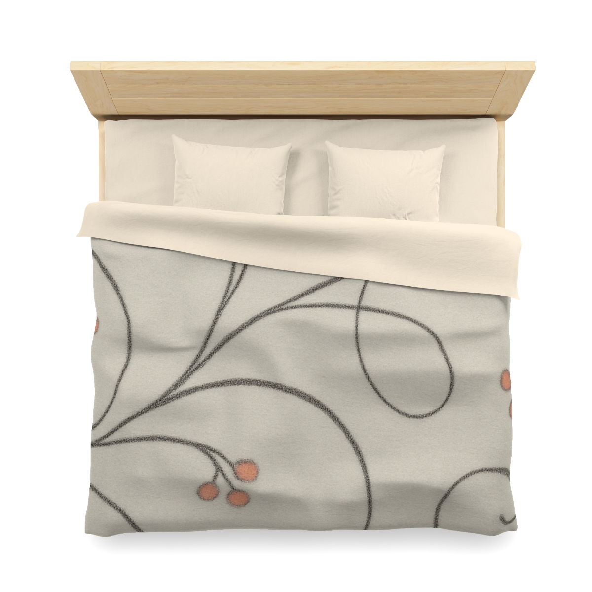 Tendril Lace Panorama designer printed duvets