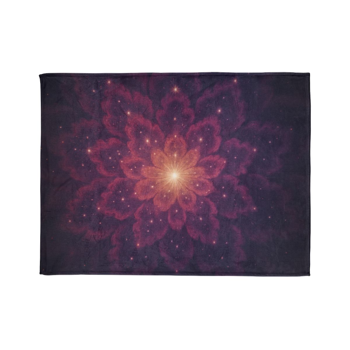 Starburst Fractal Bloom soft fleece blankets