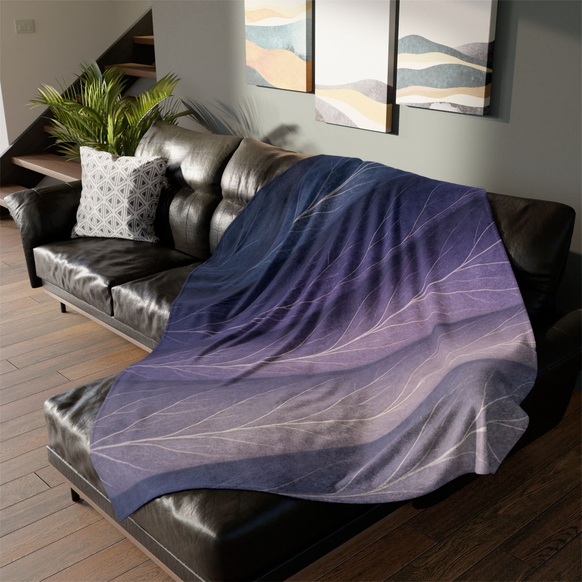 Leaf Vein Aurora Drapery stylish throw blankets