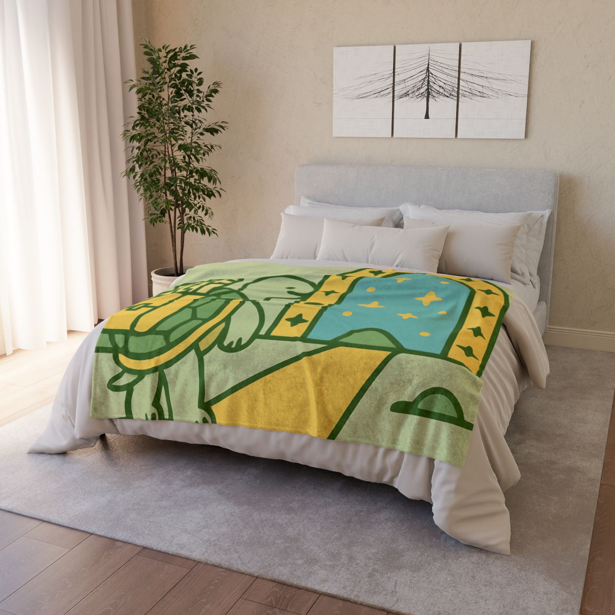 Time-Traveling Tortoise personalized cozy blankets