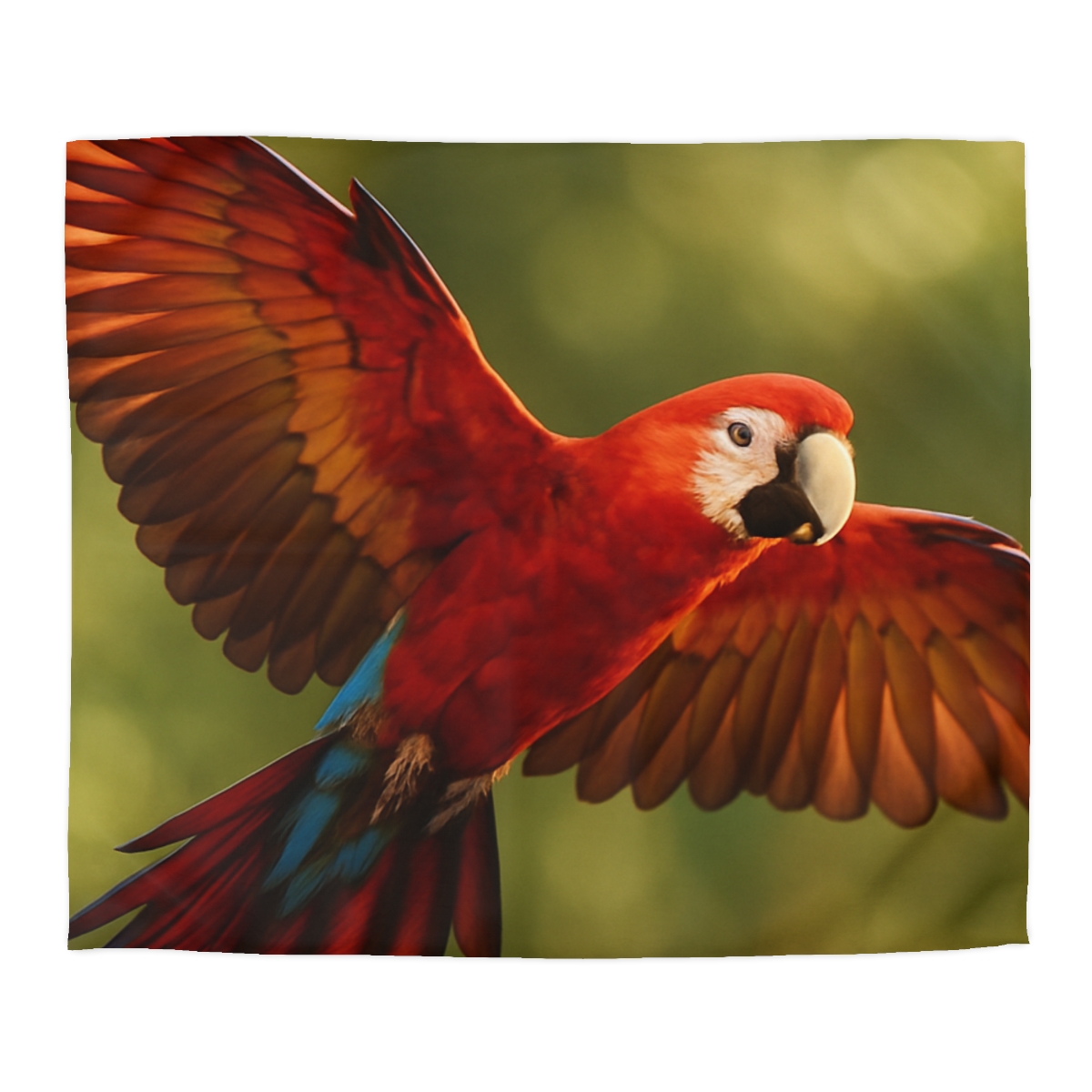 Scarlet Arc Macaw In Flight personalized bedding duvets