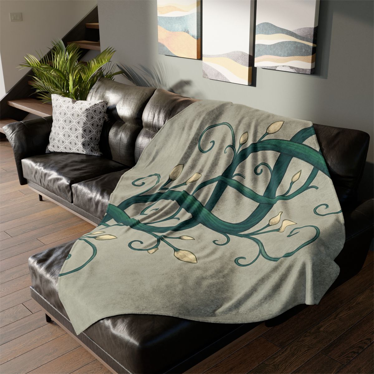 Vine Helix Tangle stylish throw blankets