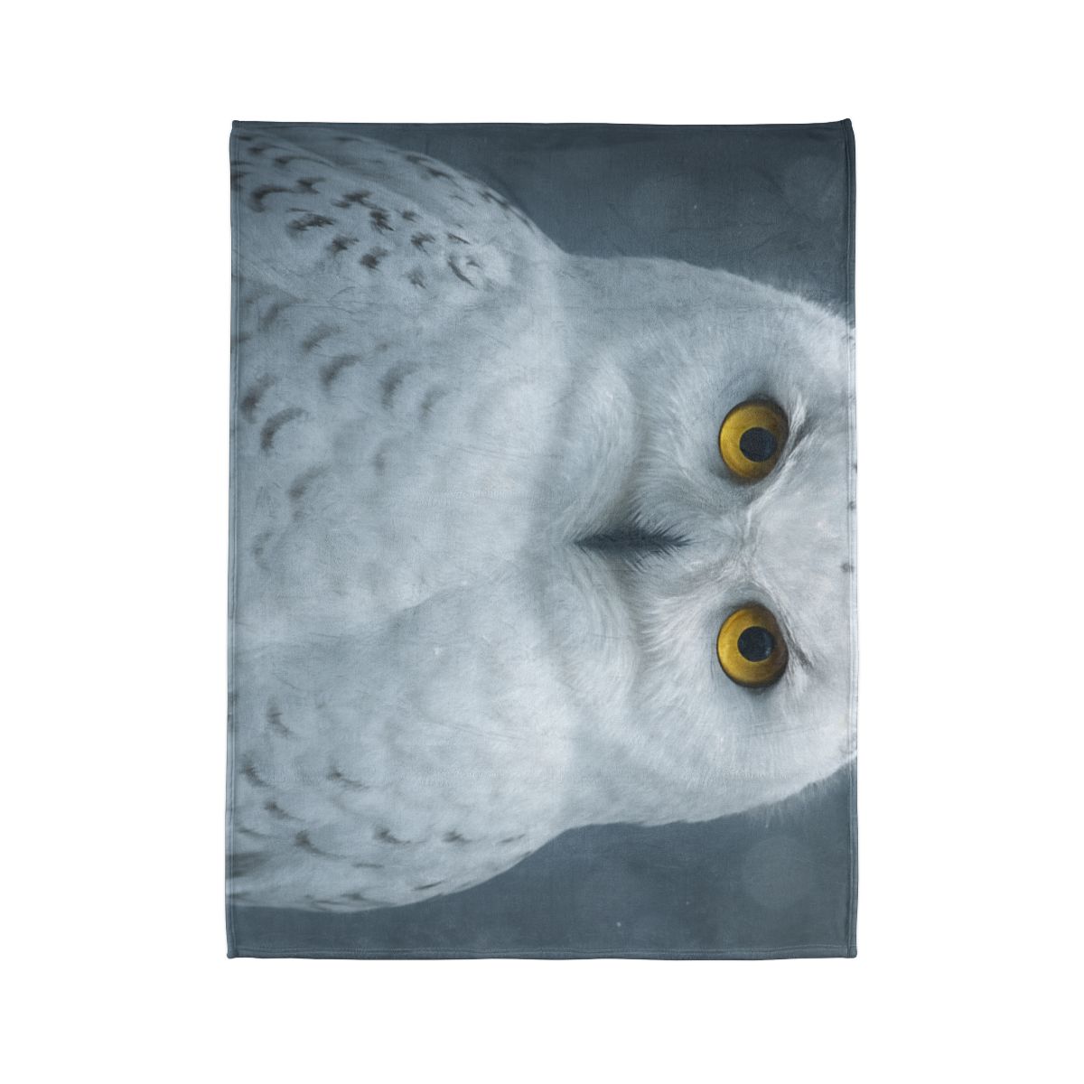 Midnight Watch Snowy Owl personalized cozy blankets