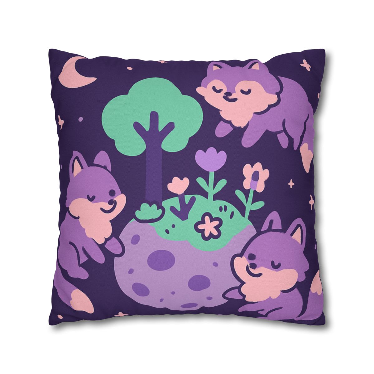 Galaxy Garden Of Floating Foxes custom pillow cases