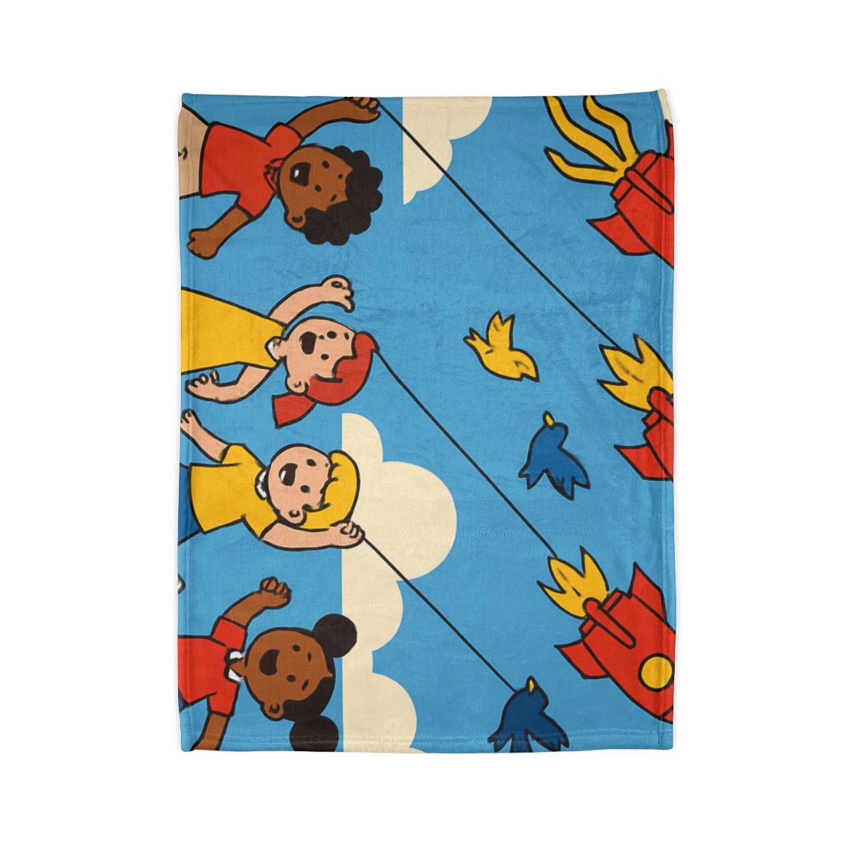 Rocket Kite Race trendy patterned blankets